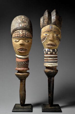 PAIR OF KUYU HEADDRESSES