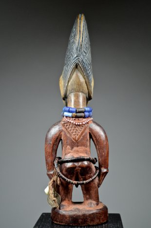 YORUBA PAIR OF MALE AND FEMALE IBEJI TWIN FIGURES