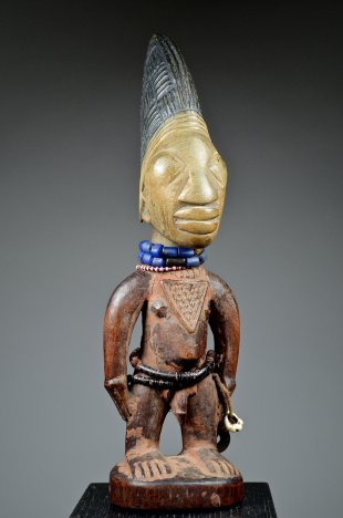 YORUBA PAIR OF MALE AND FEMALE IBEJI TWIN FIGURES