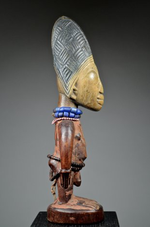 YORUBA PAIR OF MALE AND FEMALE IBEJI TWIN FIGURES