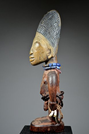 YORUBA PAIR OF MALE AND FEMALE IBEJI TWIN FIGURES