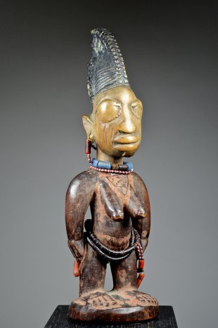 YORUBA PAIR OF MALE AND FEMALE IBEJI TWIN FIGURES