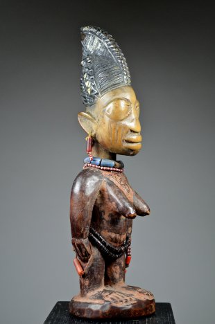 YORUBA PAIR OF MALE AND FEMALE IBEJI TWIN FIGURES
