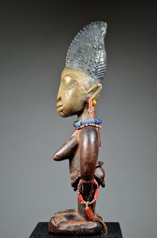 YORUBA PAIR OF MALE AND FEMALE IBEJI TWIN FIGURES