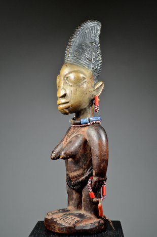 YORUBA PAIR OF MALE AND FEMALE IBEJI TWIN FIGURES